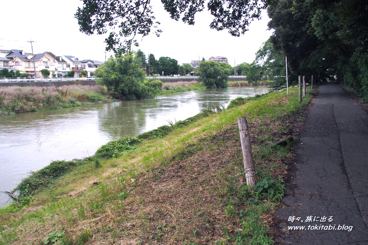 越谷を流れる元荒川（埼玉県越谷市）