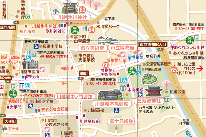 川越城周辺マップ