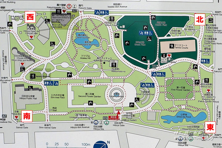 日比谷公園内マップ