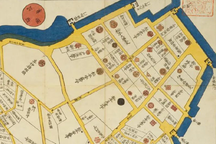 景山致恭,戸松昌訓,井山能知//編『〔江戸切絵図〕』外桜田永田町絵図,尾張屋清七,
嘉永２－文久２(１８４９－１８６２)刊. 国立国会図書館デジタルコレクション
