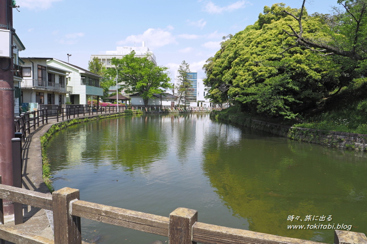 土浦城跡　二の丸周囲の堀（茨城県土浦市）