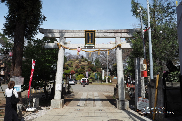 田子山富士　敷島神社の鳥居（埼玉県志木市）