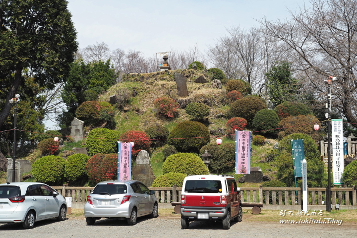 田子山富士塚の全景（埼玉県志木市）