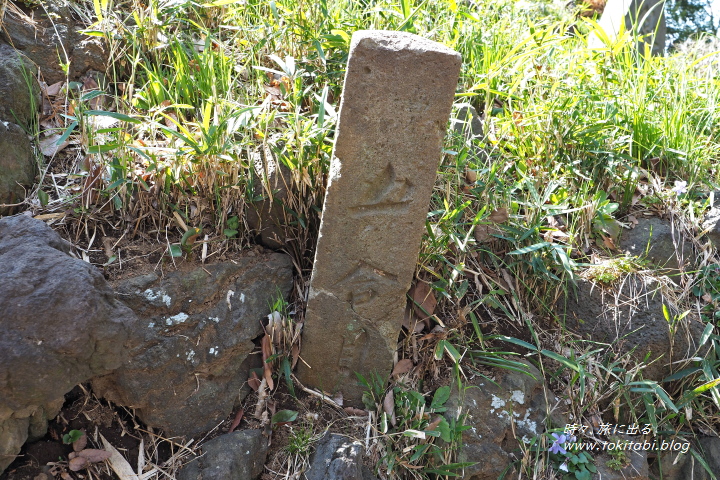 田子山富士塚　五合目碑（埼玉県志木市）