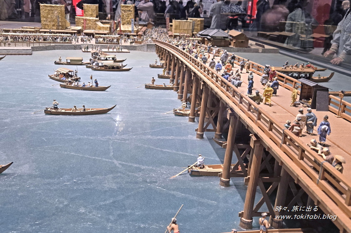 江戸東京博物館　両国橋のジオラマ模型（東京都墨田区）